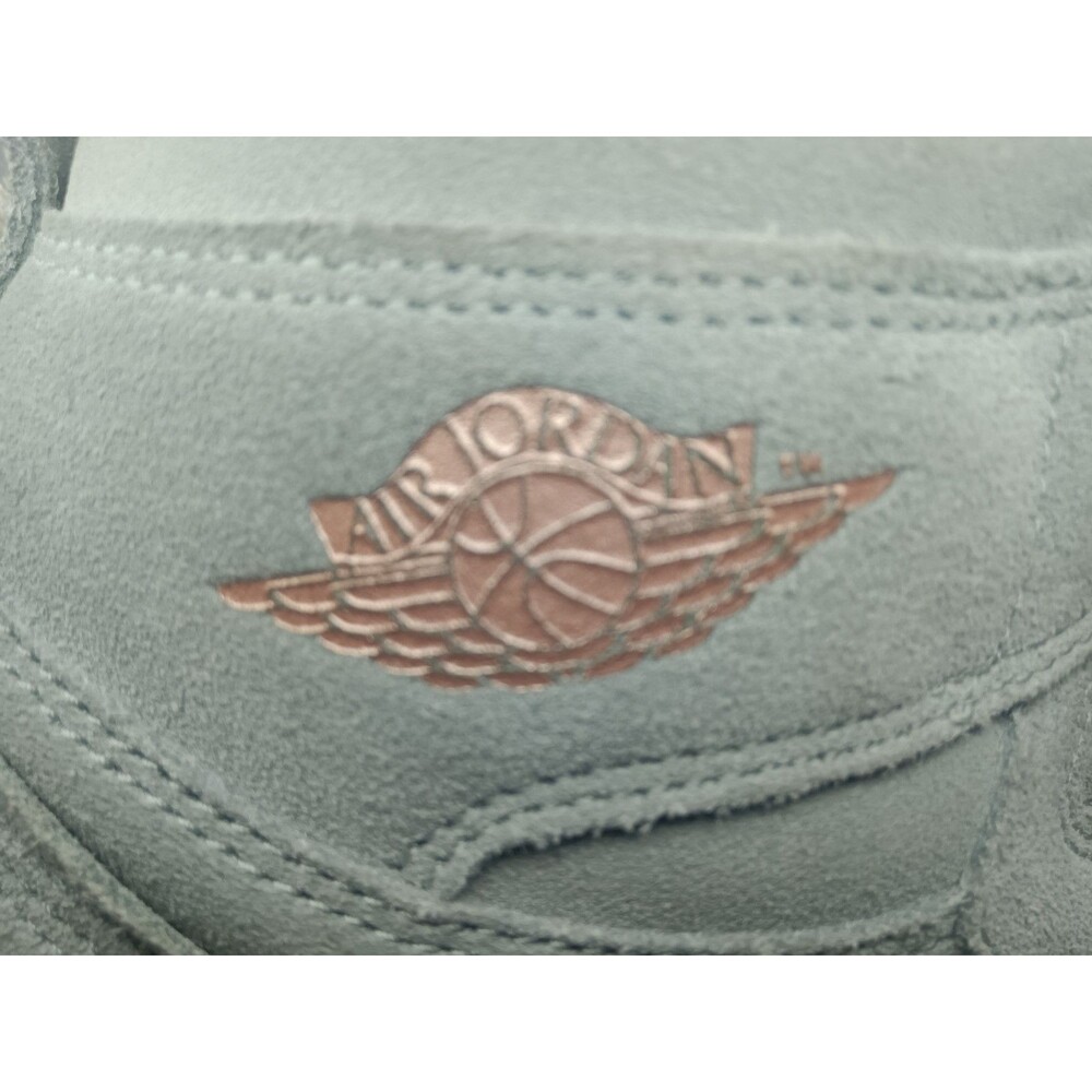 Nike Jordan 1 Retro High Zip Women's Size 7 Shoes Mica Green Suede - Picture 9 of 12